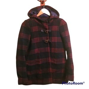 Maje Tartan Plaid Stadium Jacket